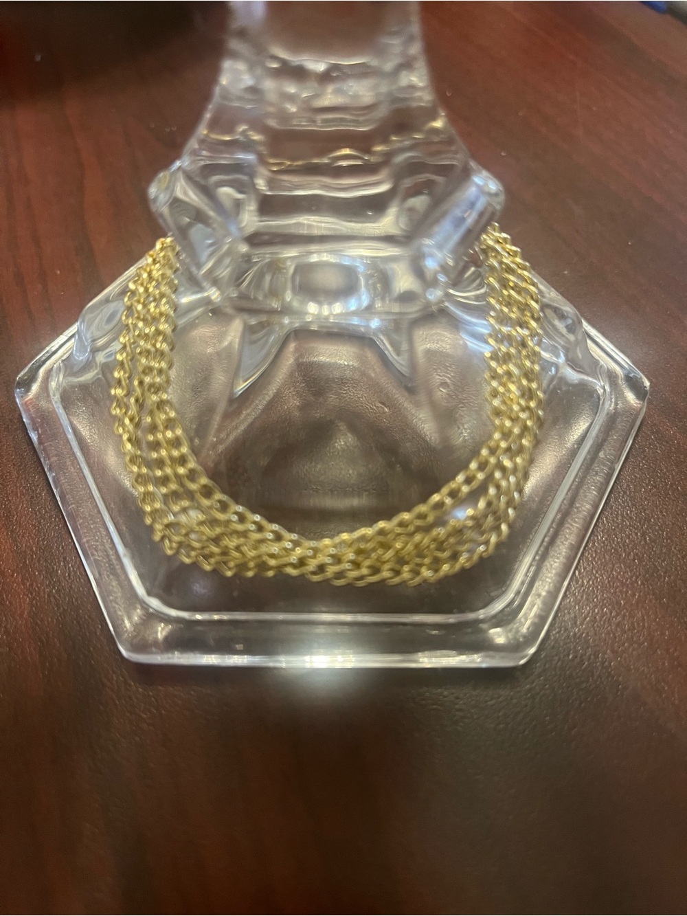 Gold Rope Chain Necklace - Slim Multi-Strand - Picture 6 of 6